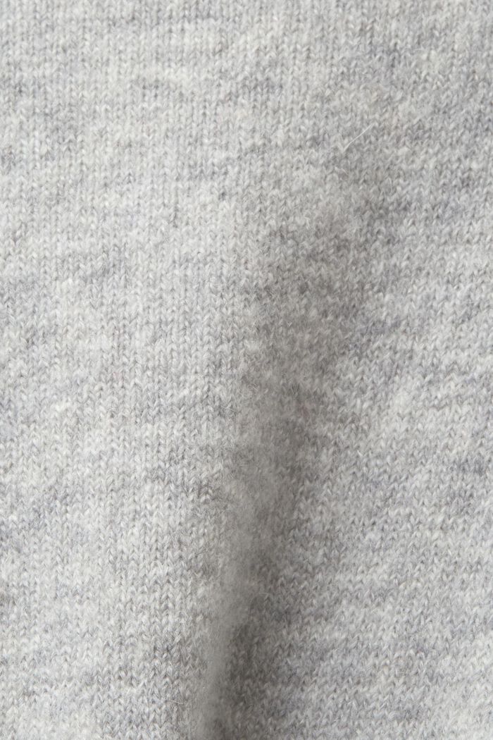 Cardigan long en laine mélangée dépourvu de fermeture, LIGHT GREY, detail image number 5