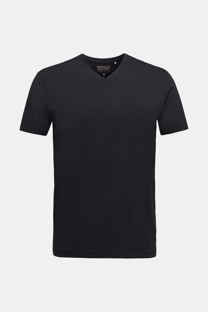 T-shirt en jersey de coton stretch, BLACK, detail image number 0