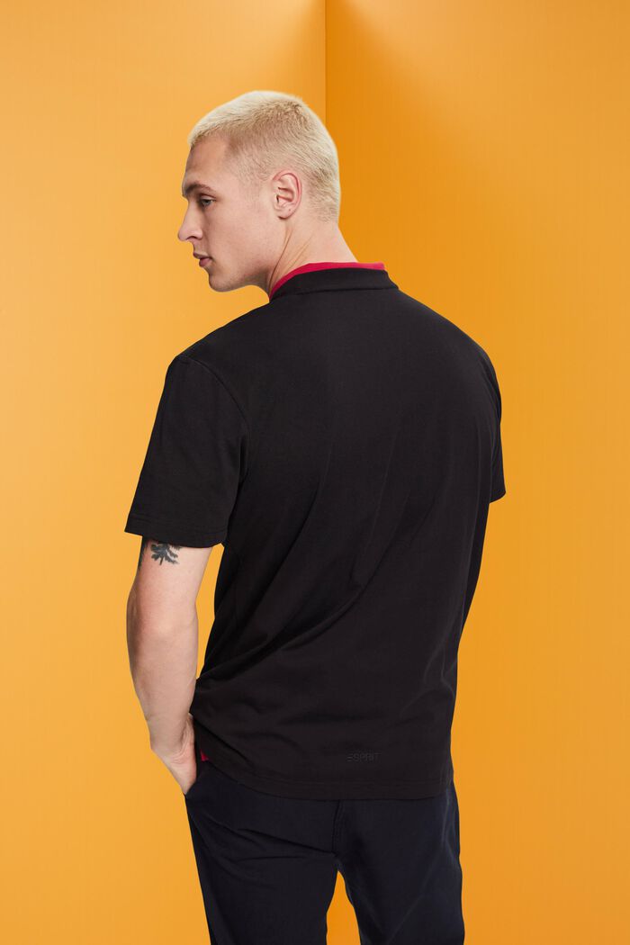 T-shirt en coton durable à motif cœur, BLACK, detail image number 3