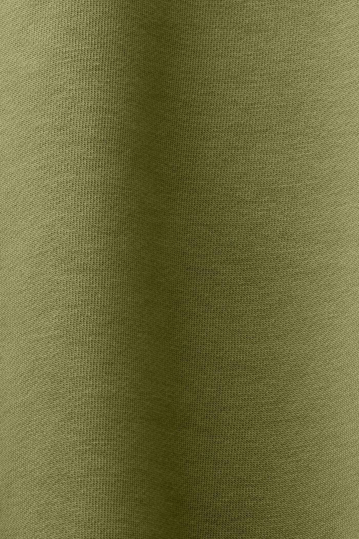 Sweat-shirt unisexe en maille polaire de coton orné d’un logo, OLIVE, detail image number 6