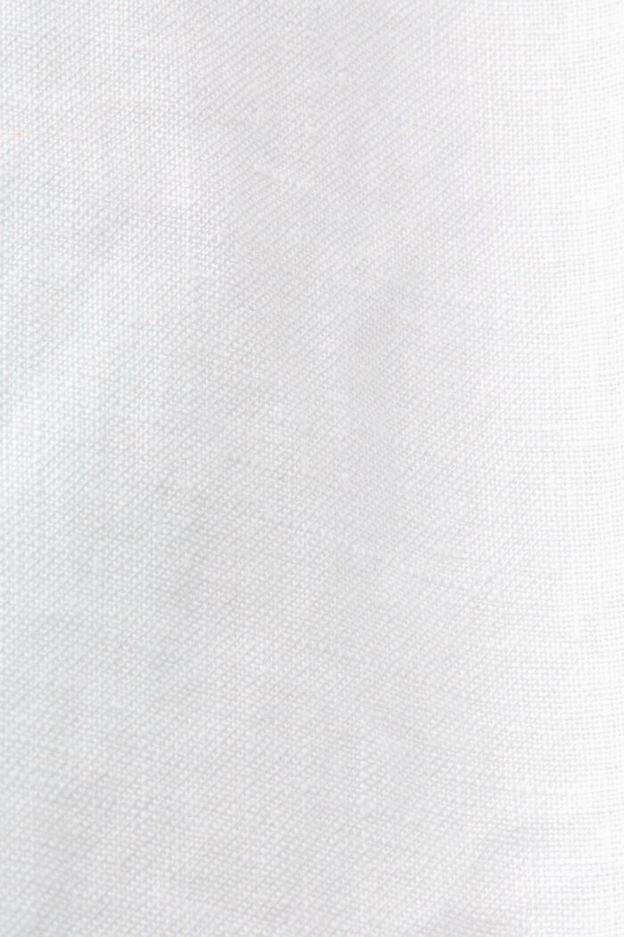 Jupe longueur midi à ceinture, 100 % lin, WHITE, detail image number 5