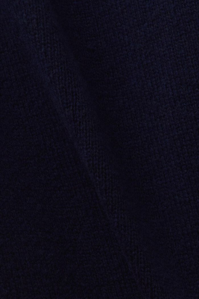 Pull-over en laine à col ras-du-cou, NAVY, detail image number 5