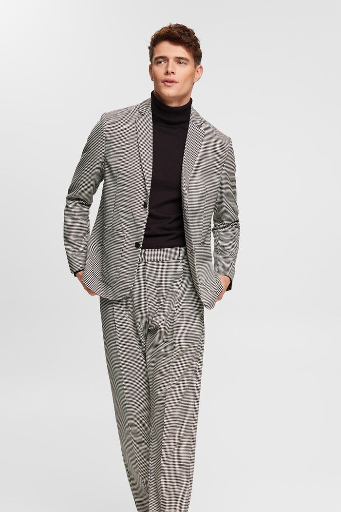 Pantalon mix & match PIED-DE-POULE, BLACK, detail image number 6