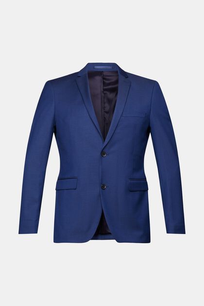 Blazer coupe Slim Fit, BLUE, overview