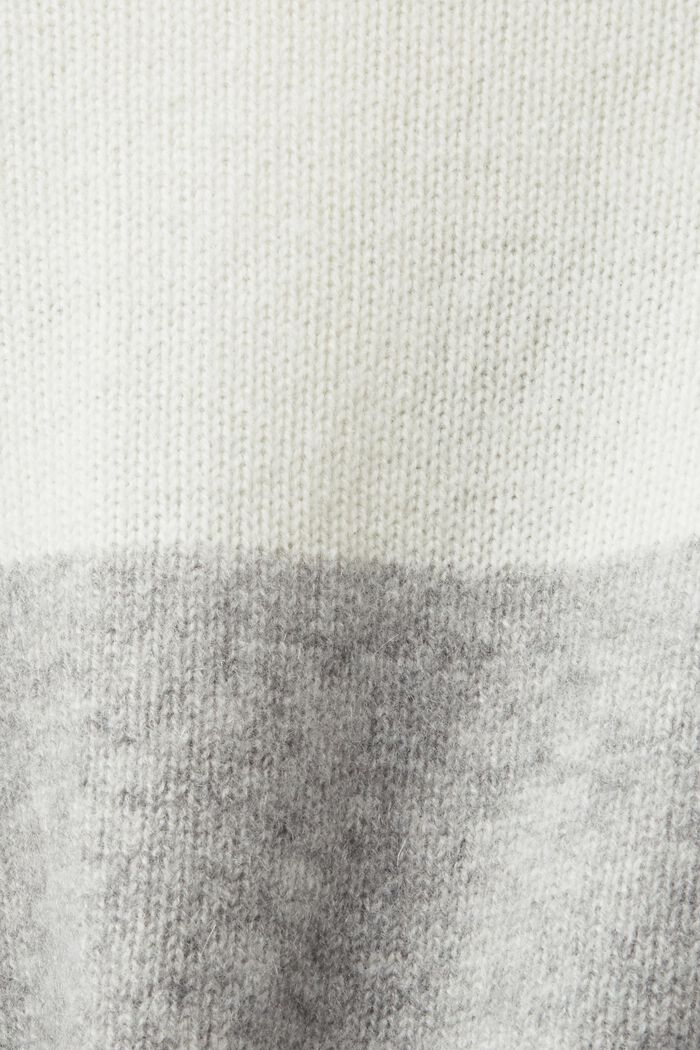 Pull-over en cachemire à rayures de style rugby, LIGHT GREY, detail image number 5