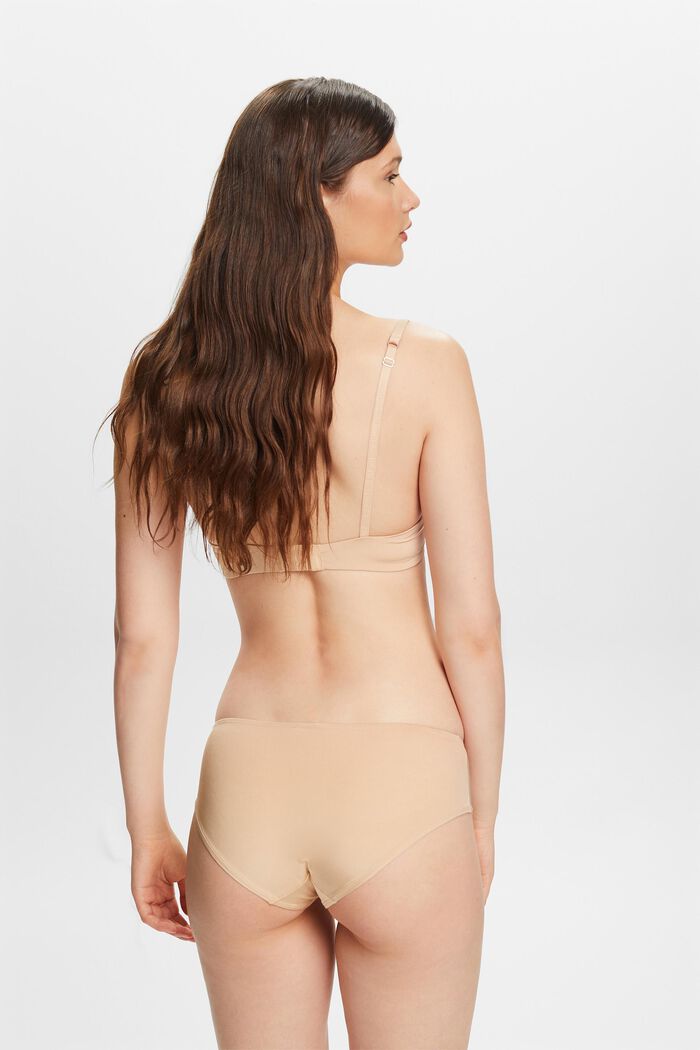 Shorty taille basse en microfibre, DUSTY NUDE, detail image number 1
