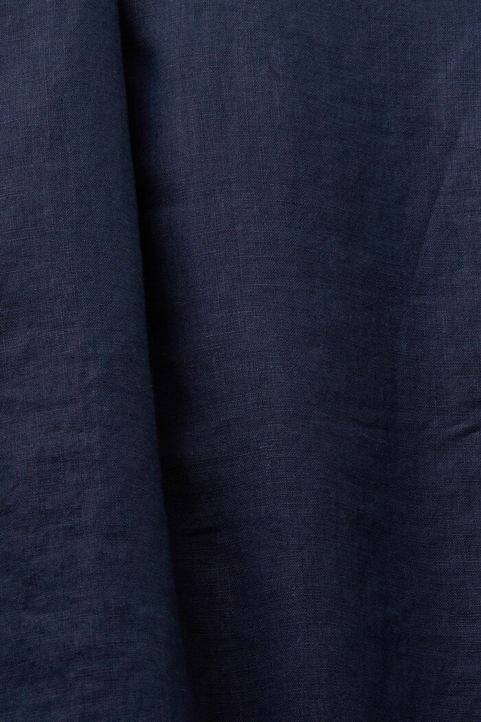 Veste de tailleur en lin à boutonnage droit, NAVY, detail image number 6