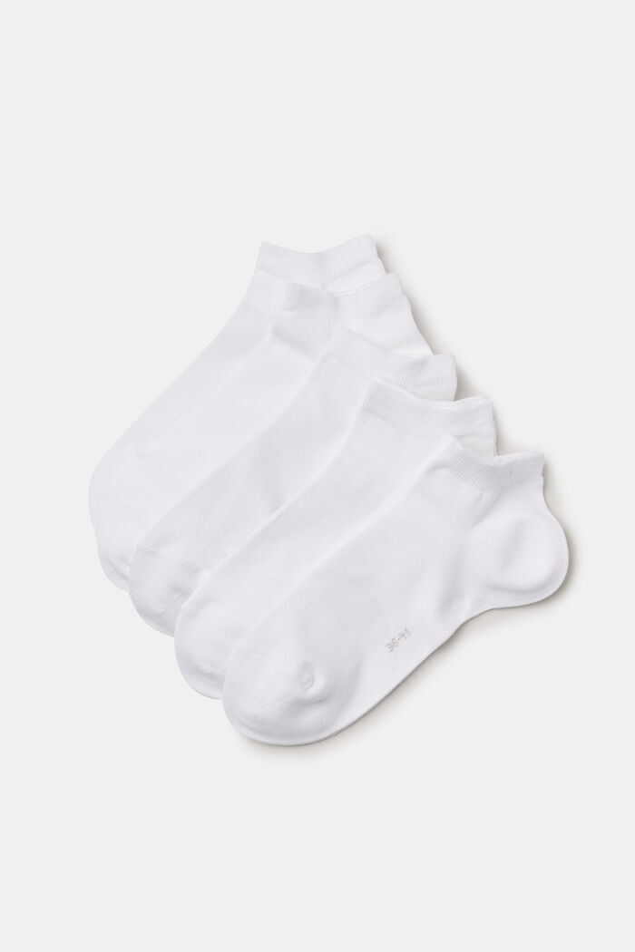 5 paires de chaussettes en coton mélangé, WHITE, detail image number 0