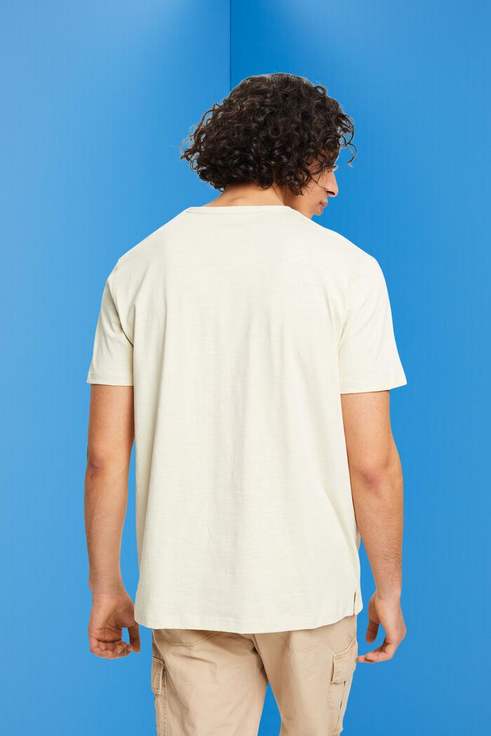 T-shirt col tunisien en jersey flammé, ICE, detail image number 3