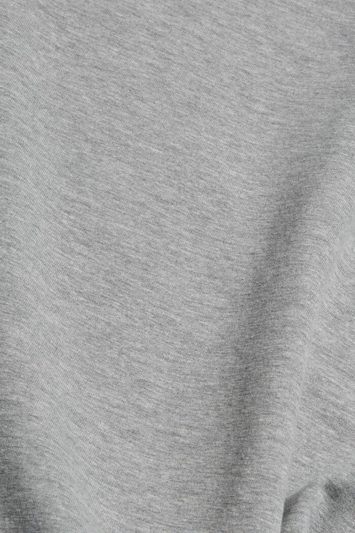 Sweat-shirt chiné en coton biologique, MEDIUM GREY, detail image number 4