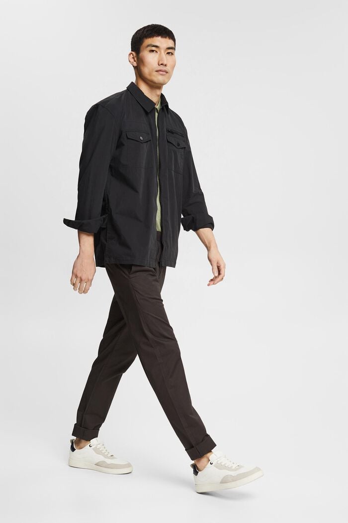 Légère veste chemise zippée, BLACK, detail image number 1