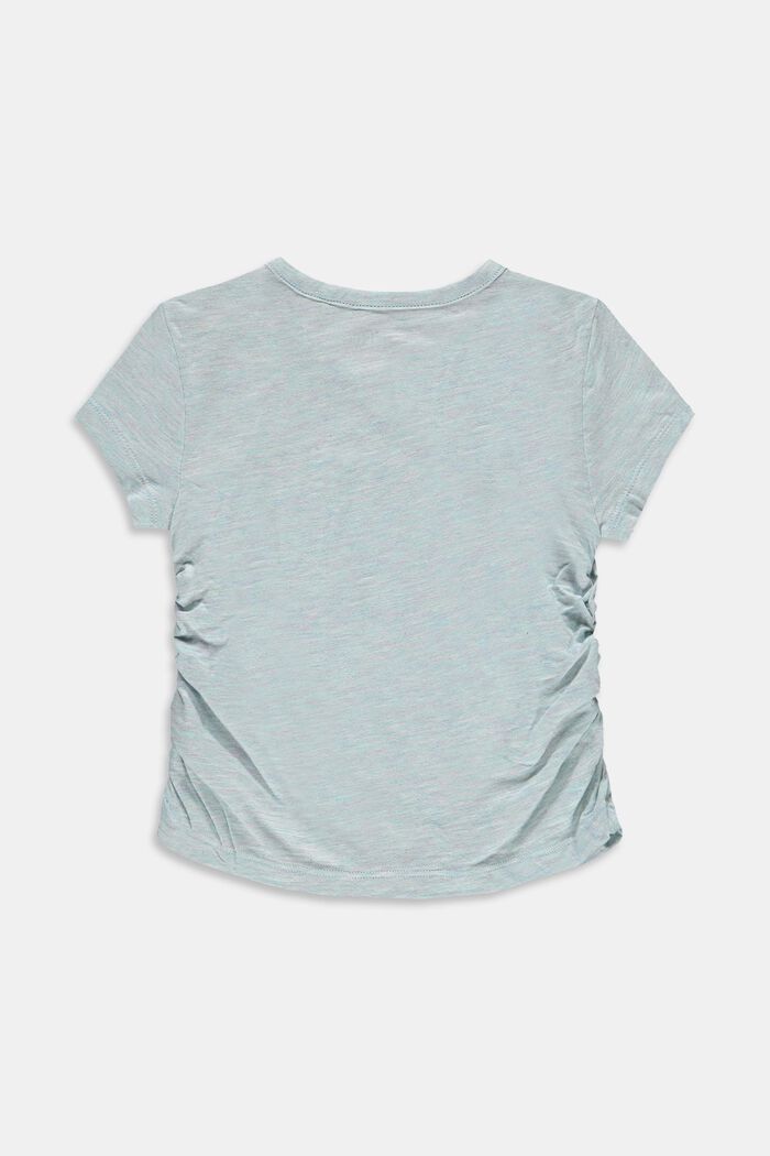T-shirt à fronces et petit imprimé, LIGHT TURQUOISE, detail image number 1