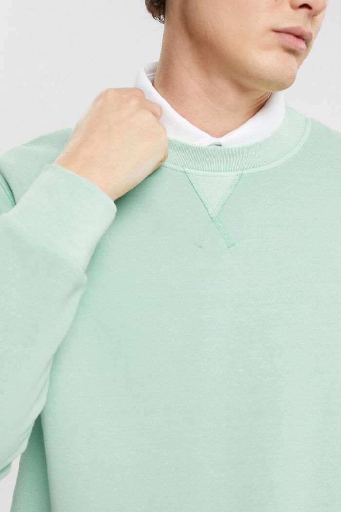 Sweat-shirt uni de coupe Regular Fit, LIGHT AQUA GREEN, detail image number 0