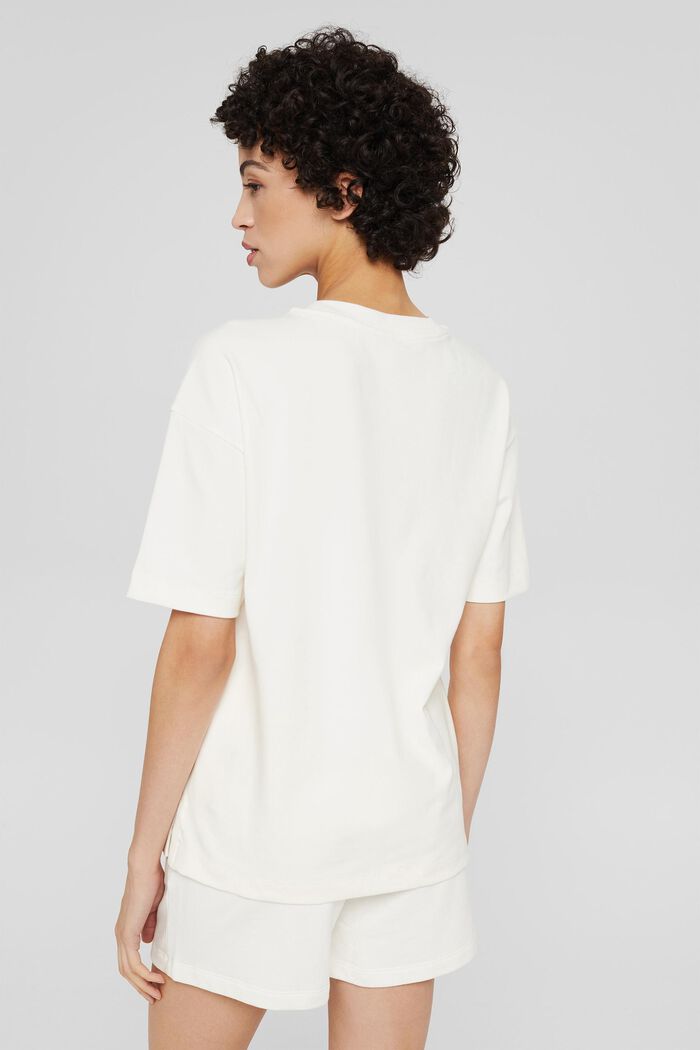 T-shirt oversize en coton, OFF WHITE, detail image number 3
