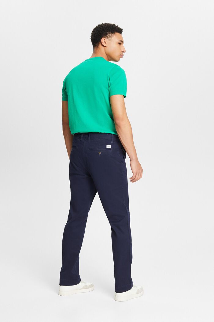 Chino coupe droite en coton, NAVY, detail image number 2