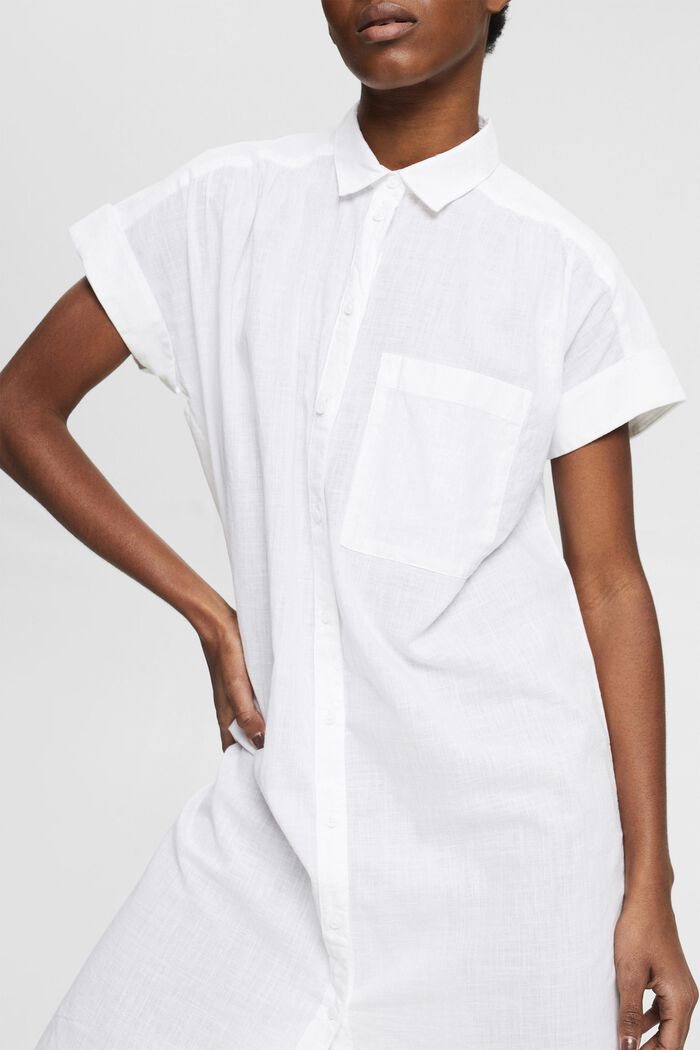 Robe-chemise légère, WHITE, detail image number 3