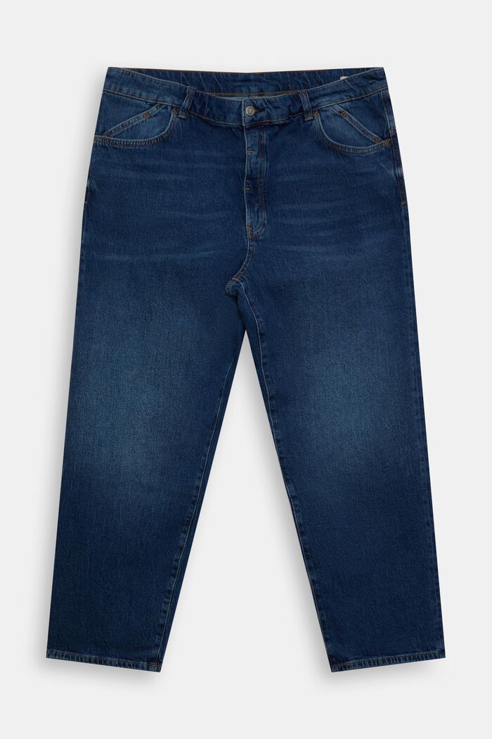 Jean CURVY taille haute de coupe Dad, BLUE MEDIUM WASHED, detail image number 2