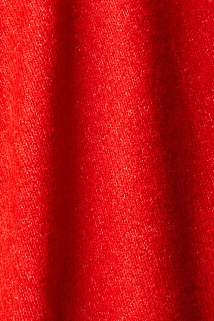 Pull-over en maille à col roulé, RED, detail image number 5