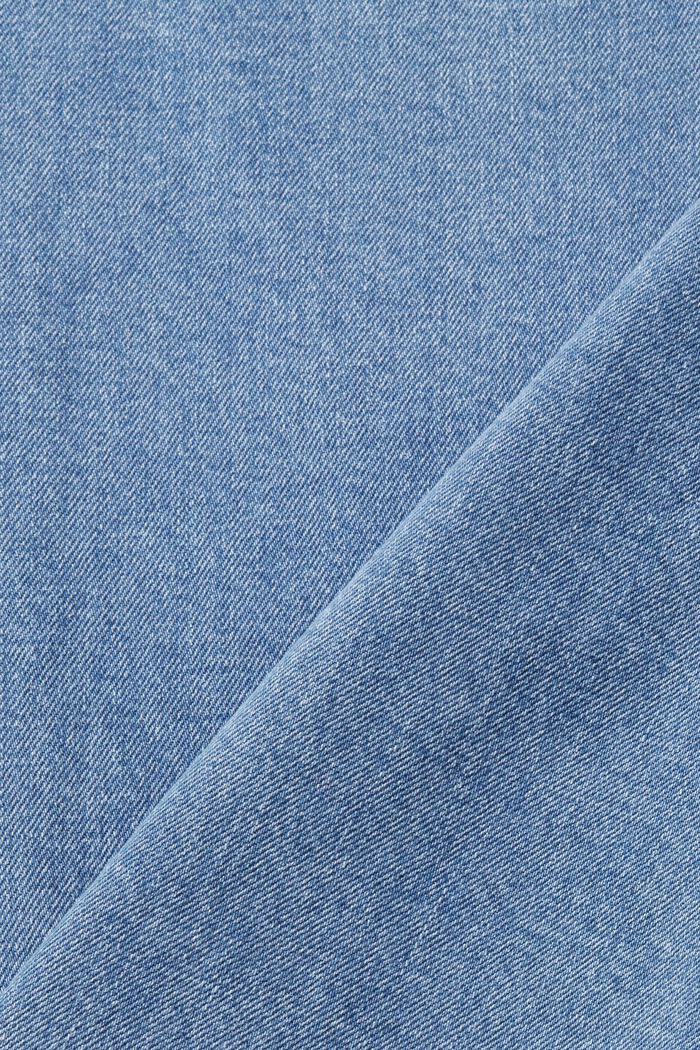 Jean taille haute de coupe évasée, BLUE MEDIUM WASHED, detail image number 4
