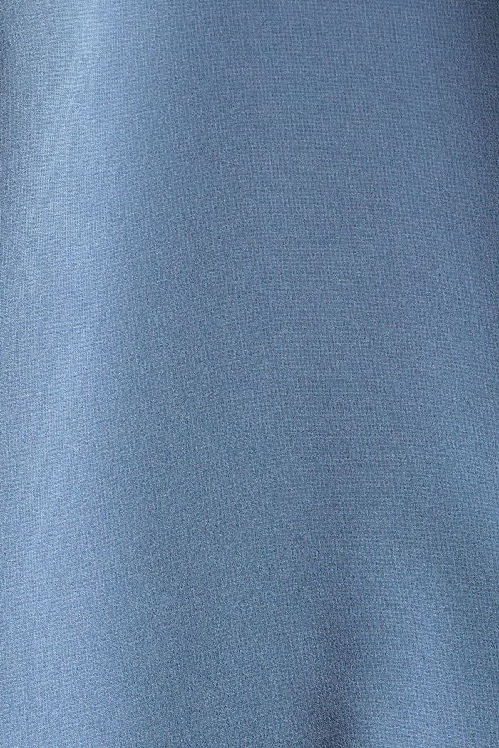 En matière recyclée : jupe longueur midi en crêpe, GREY BLUE, detail image number 4