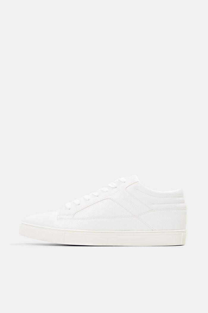 Sneakers en similicuir, WHITE, detail image number 0
