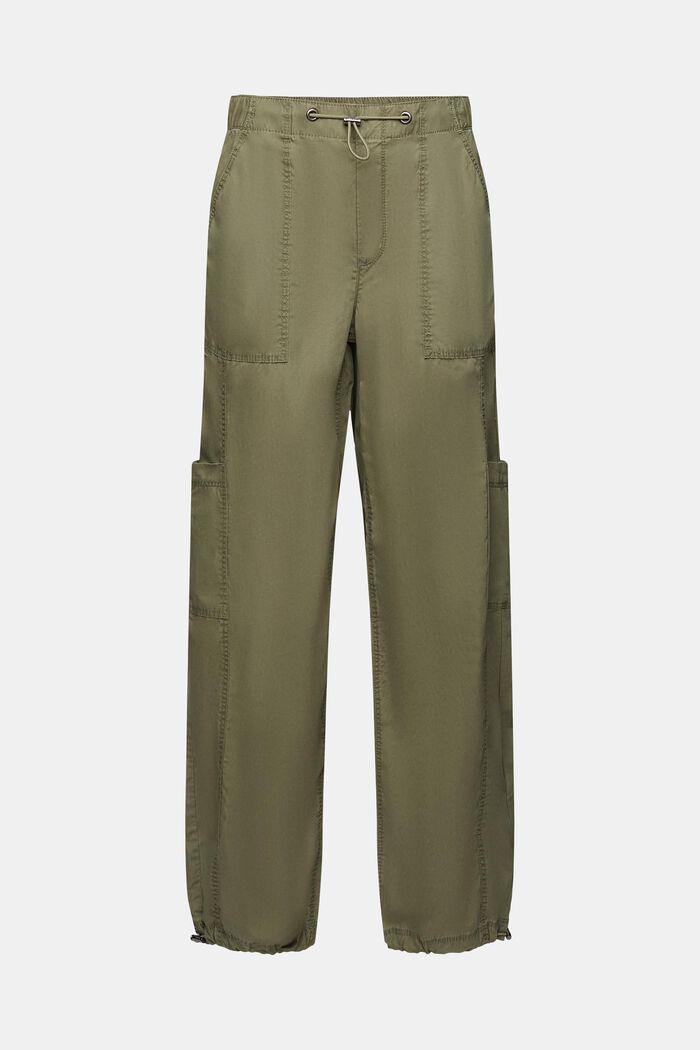 Pantalon cargo à enfiler, 100 % coton, KHAKI GREEN, detail image number 7