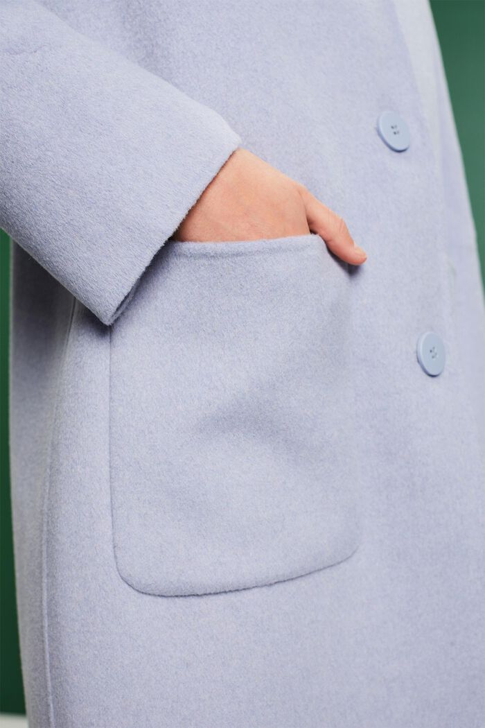 Manteau en laine mélangée, LIGHT BLUE LAVENDER, detail image number 3