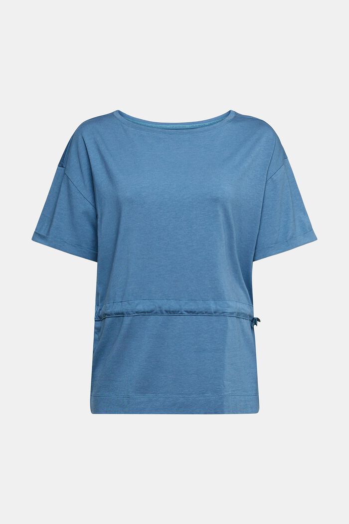 À teneur en TENCEL™ : le t-shirt à cordon de serrage, GREY BLUE, detail image number 6