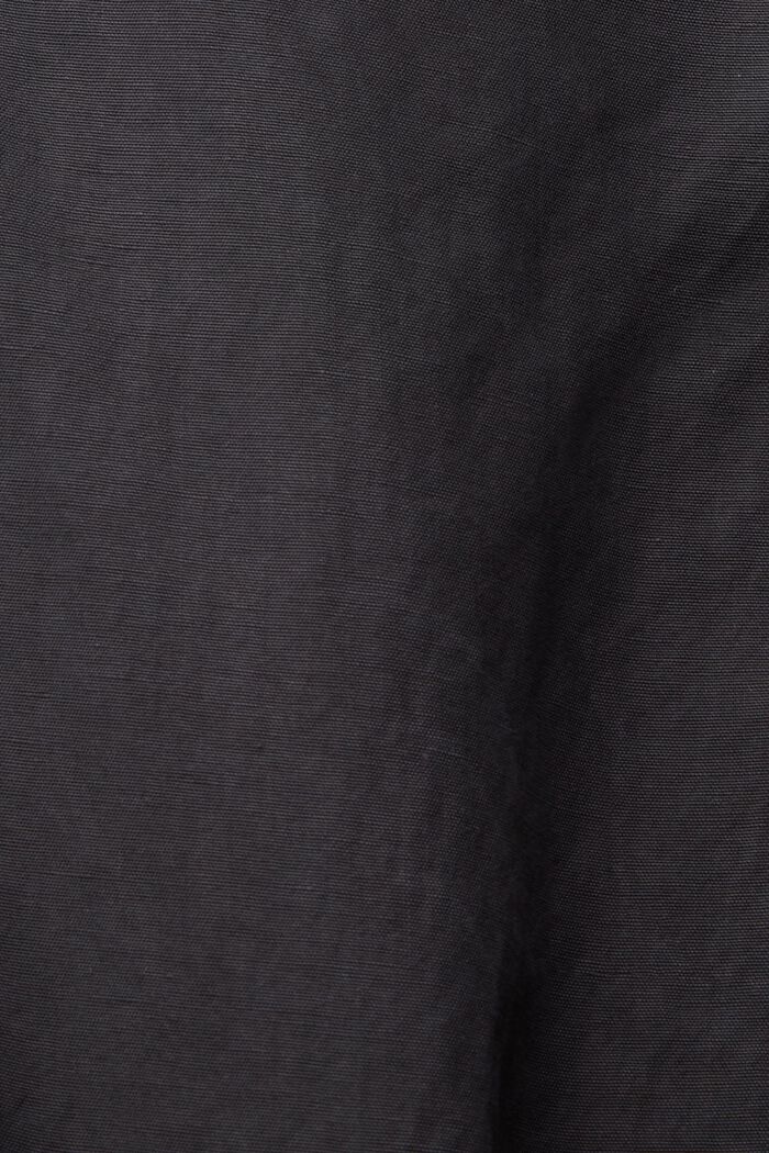 À teneur en lin : le pantalon à patte de boutonnage, ANTHRACITE, detail image number 4