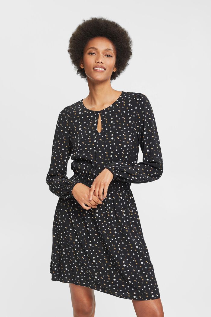 Mini-robe à motif all-over, BLACK, detail image number 0