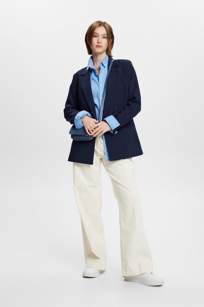 Pantalon en velours côtelé coupe Wide Fit taille mi-haute, ICE, detail image number 1