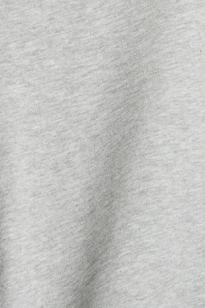 Sweat-shirt à ruchés, coton biologique mélangé, LIGHT GREY, detail image number 4