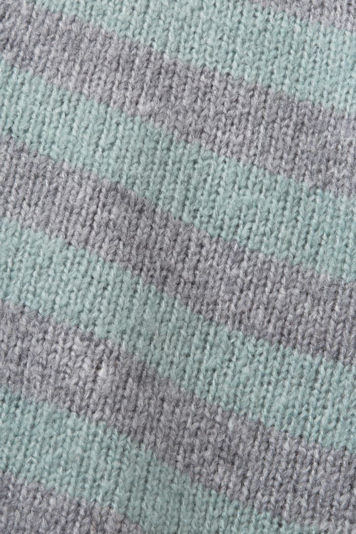 Cardigan rayé en laine mélangée, MEDIUM GREY, detail image number 6