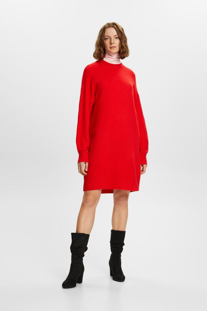 Mini-robe en maille, RED, detail image number 0