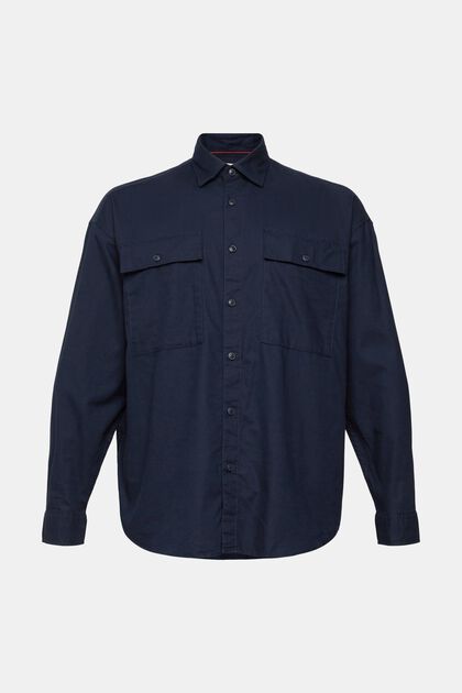 T-shirt oversize en coton durable, NAVY, overview