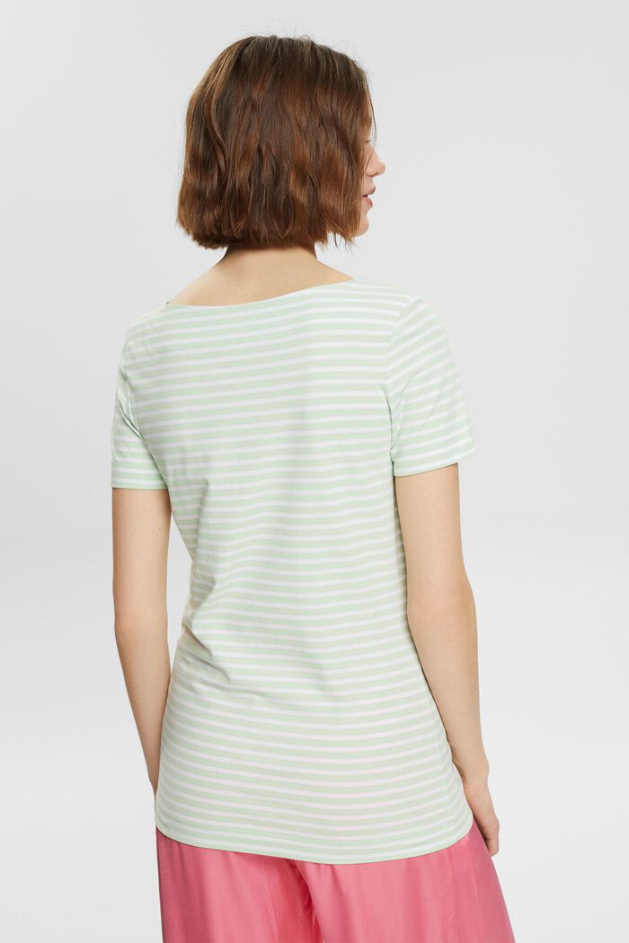 T-shirt à motif à rayures, PASTEL GREEN, detail image number 3