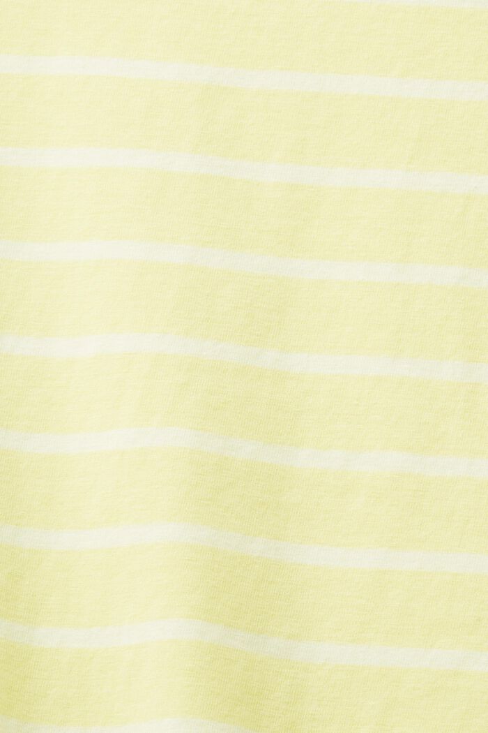T-shirt rayé à col ras-du-cou, LIME YELLOW, detail image number 5