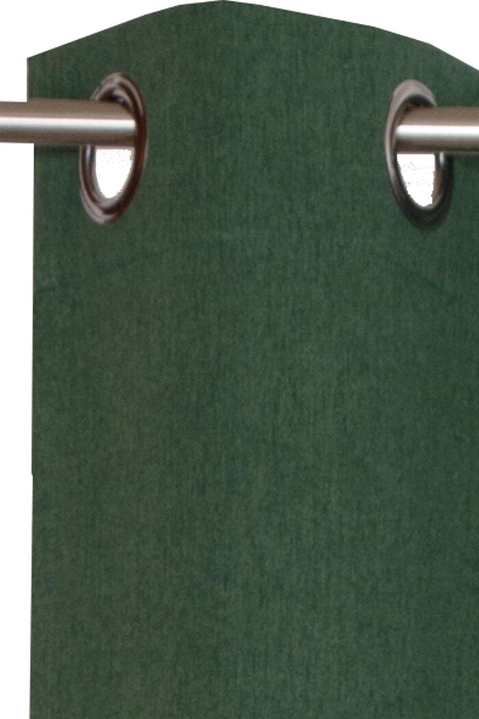 Rideau à œillets en tissu, DARK GREEN, detail image number 1