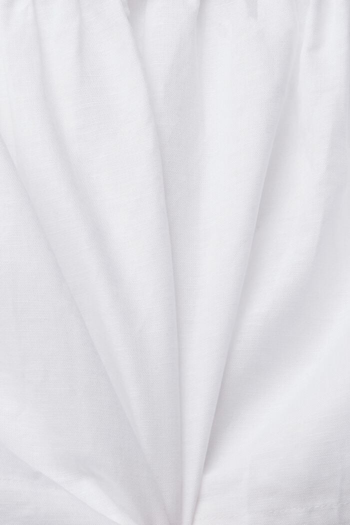 Mini-jupe en lin mélangé, WHITE, detail image number 6