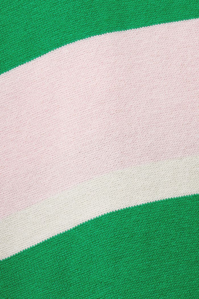 Polo en coton à rayures et logo, GREEN, detail image number 5