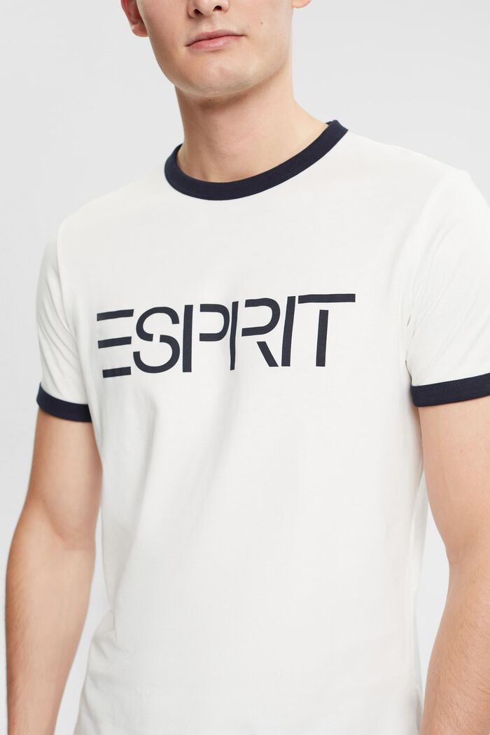 T-shirt en jersey à imprimé logo, OFF WHITE, detail image number 2