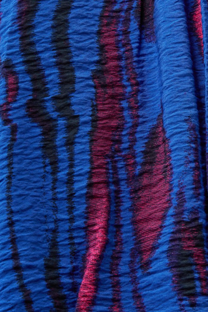 Chemisier cache-cœur froissé imprimé, BRIGHT BLUE, detail image number 5