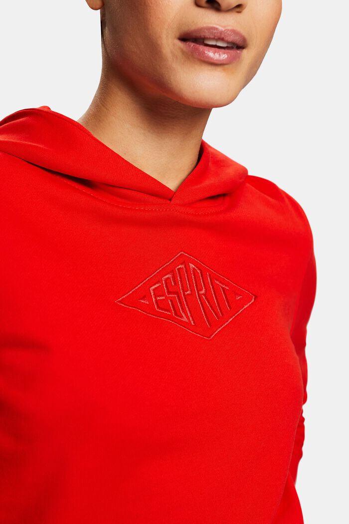 Sweat à capuche orné d’un logo brodé, RED, detail image number 3