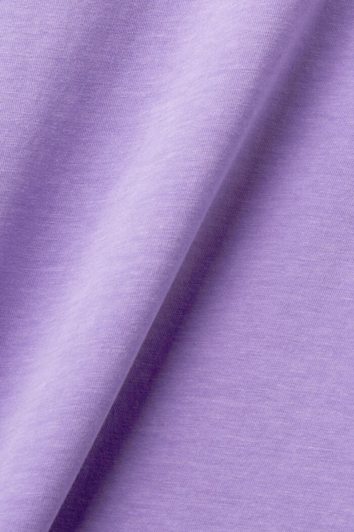 T-shirt en coton mélangé, PURPLE, detail image number 5