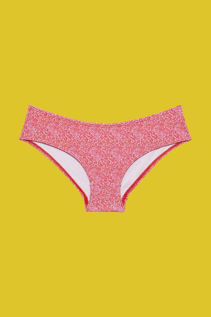 Bas de bikini taille basse à imprimé all-over, PINK, overview