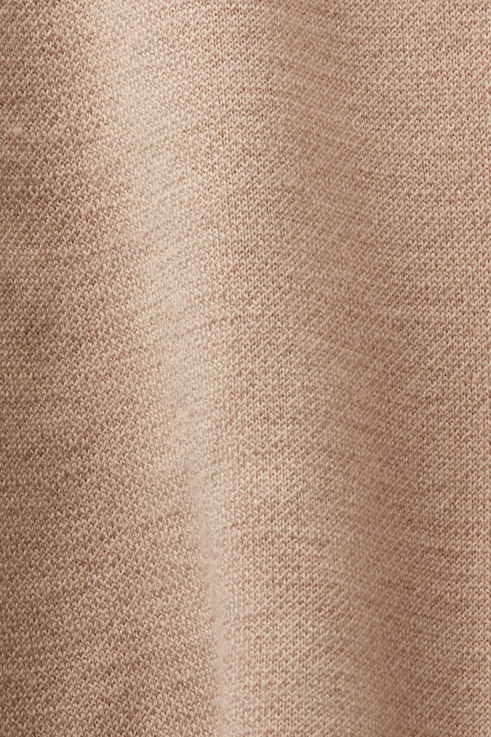Pull-over en laine à col ras-du-cou, BEIGE, detail image number 5