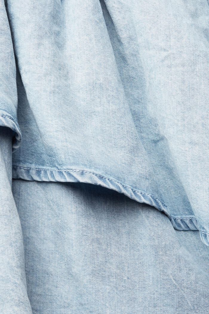 En TENCEL™ : la mini-jupe d´aspect denim, BLUE BLEACHED, detail image number 4