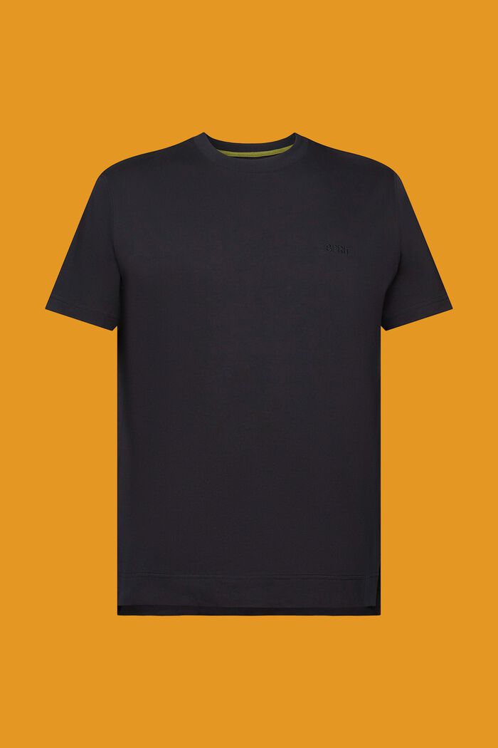 T-shirt à logo brodé, BLACK, detail image number 6