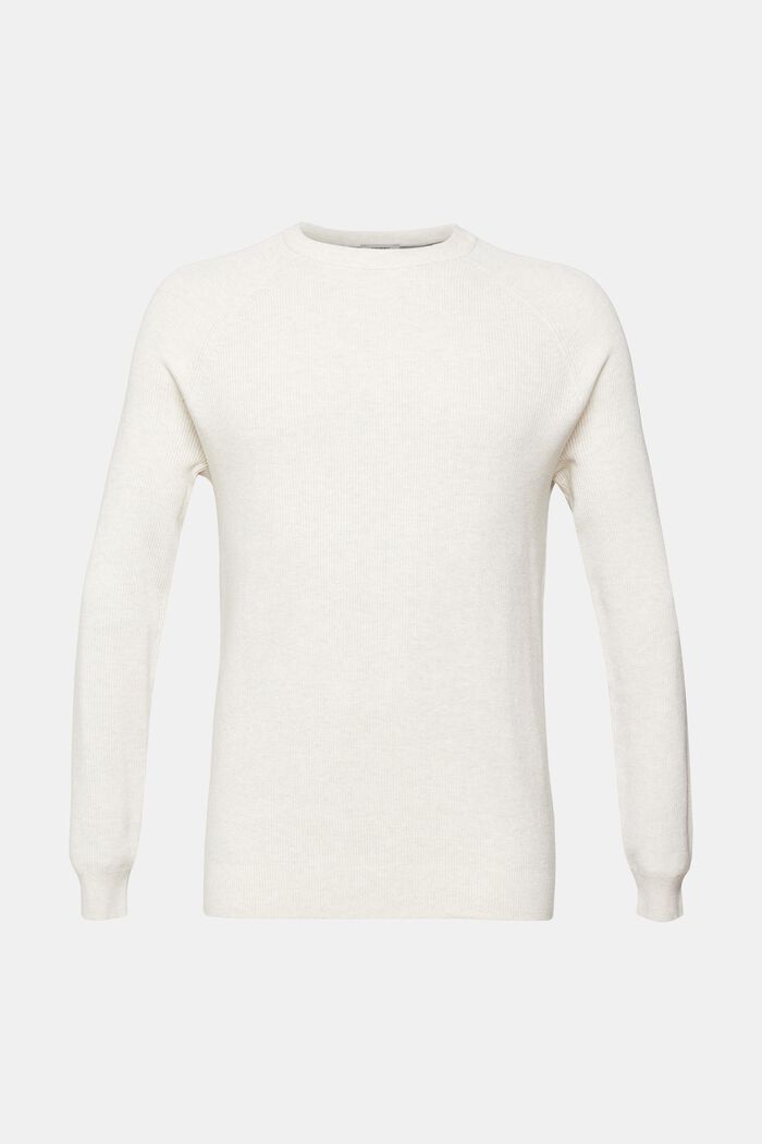 Pull ras-du-cou, 100 % coton, OFF WHITE, detail image number 2