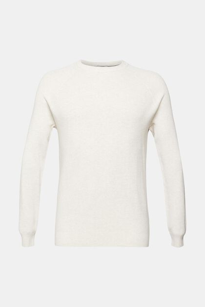 Pull ras-du-cou, 100 % coton, OFF WHITE, overview